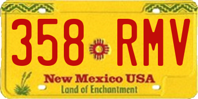 NM license plate 358RMV