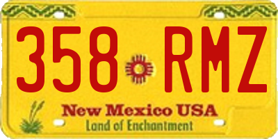 NM license plate 358RMZ