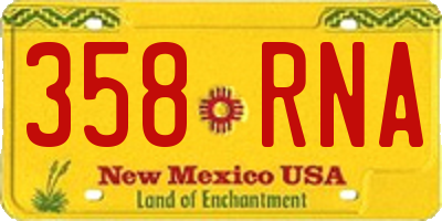NM license plate 358RNA