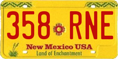 NM license plate 358RNE