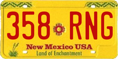 NM license plate 358RNG