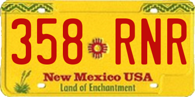 NM license plate 358RNR