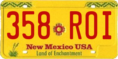 NM license plate 358ROI