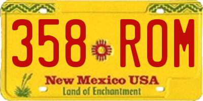 NM license plate 358ROM