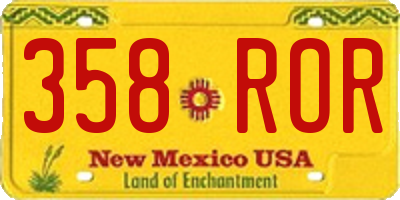 NM license plate 358ROR