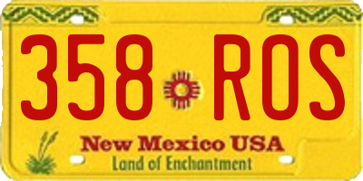 NM license plate 358ROS