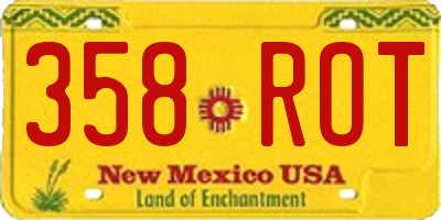 NM license plate 358ROT