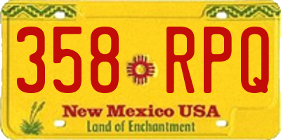 NM license plate 358RPQ