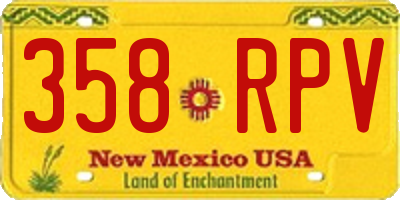 NM license plate 358RPV