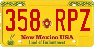 NM license plate 358RPZ