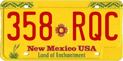 NM license plate 358RQC