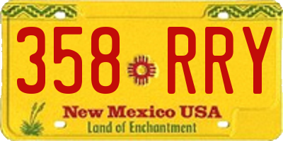 NM license plate 358RRY