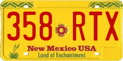 NM license plate 358RTX