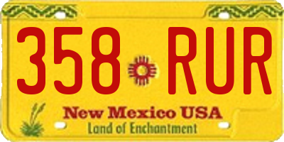 NM license plate 358RUR