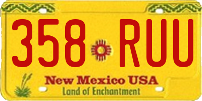 NM license plate 358RUU