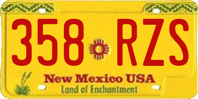 NM license plate 358RZS