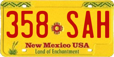 NM license plate 358SAH