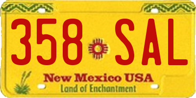 NM license plate 358SAL
