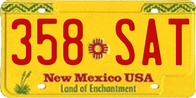 NM license plate 358SAT