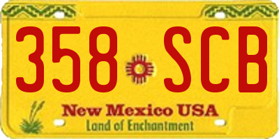 NM license plate 358SCB