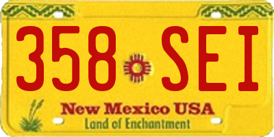 NM license plate 358SEI