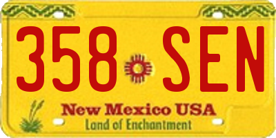 NM license plate 358SEN