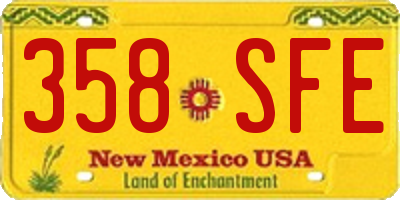 NM license plate 358SFE