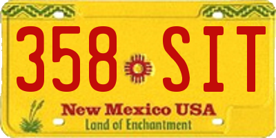 NM license plate 358SIT