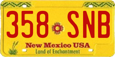 NM license plate 358SNB