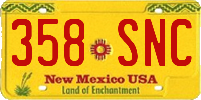 NM license plate 358SNC