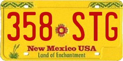 NM license plate 358STG