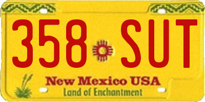 NM license plate 358SUT