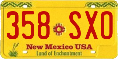 NM license plate 358SXO