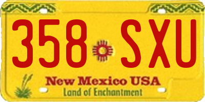 NM license plate 358SXU