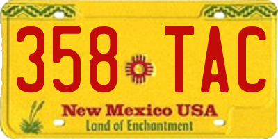 NM license plate 358TAC