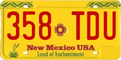NM license plate 358TDU