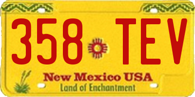 NM license plate 358TEV