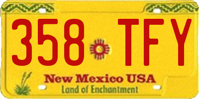 NM license plate 358TFY