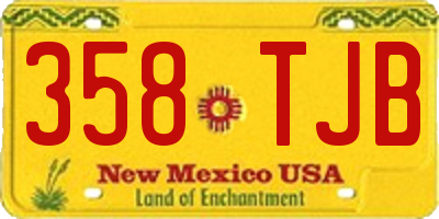 NM license plate 358TJB