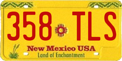 NM license plate 358TLS
