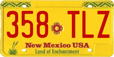 NM license plate 358TLZ