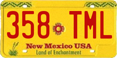 NM license plate 358TML