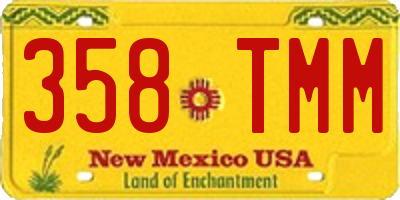 NM license plate 358TMM