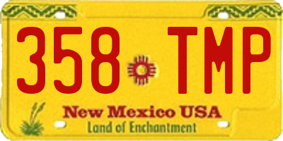 NM license plate 358TMP