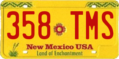 NM license plate 358TMS