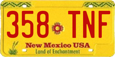 NM license plate 358TNF