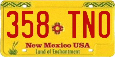 NM license plate 358TNO