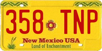 NM license plate 358TNP