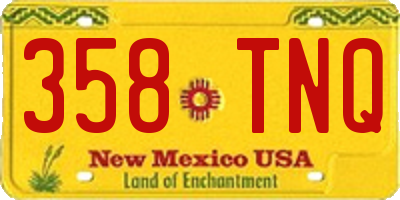 NM license plate 358TNQ