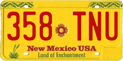 NM license plate 358TNU